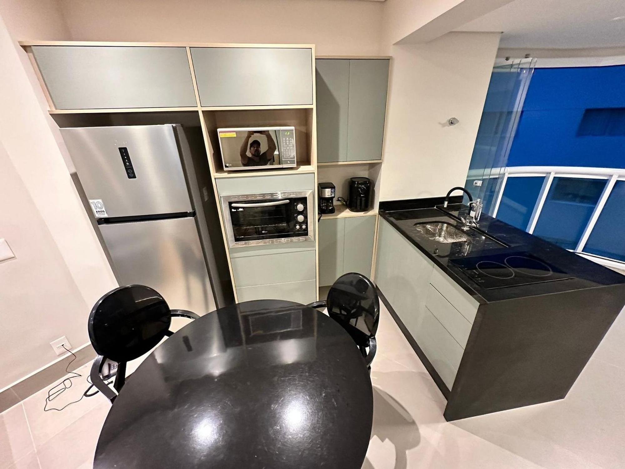 산토스 Residencial Estanconfor Com Vista Mar 2 Ac E Garagem 아파트 외부 사진