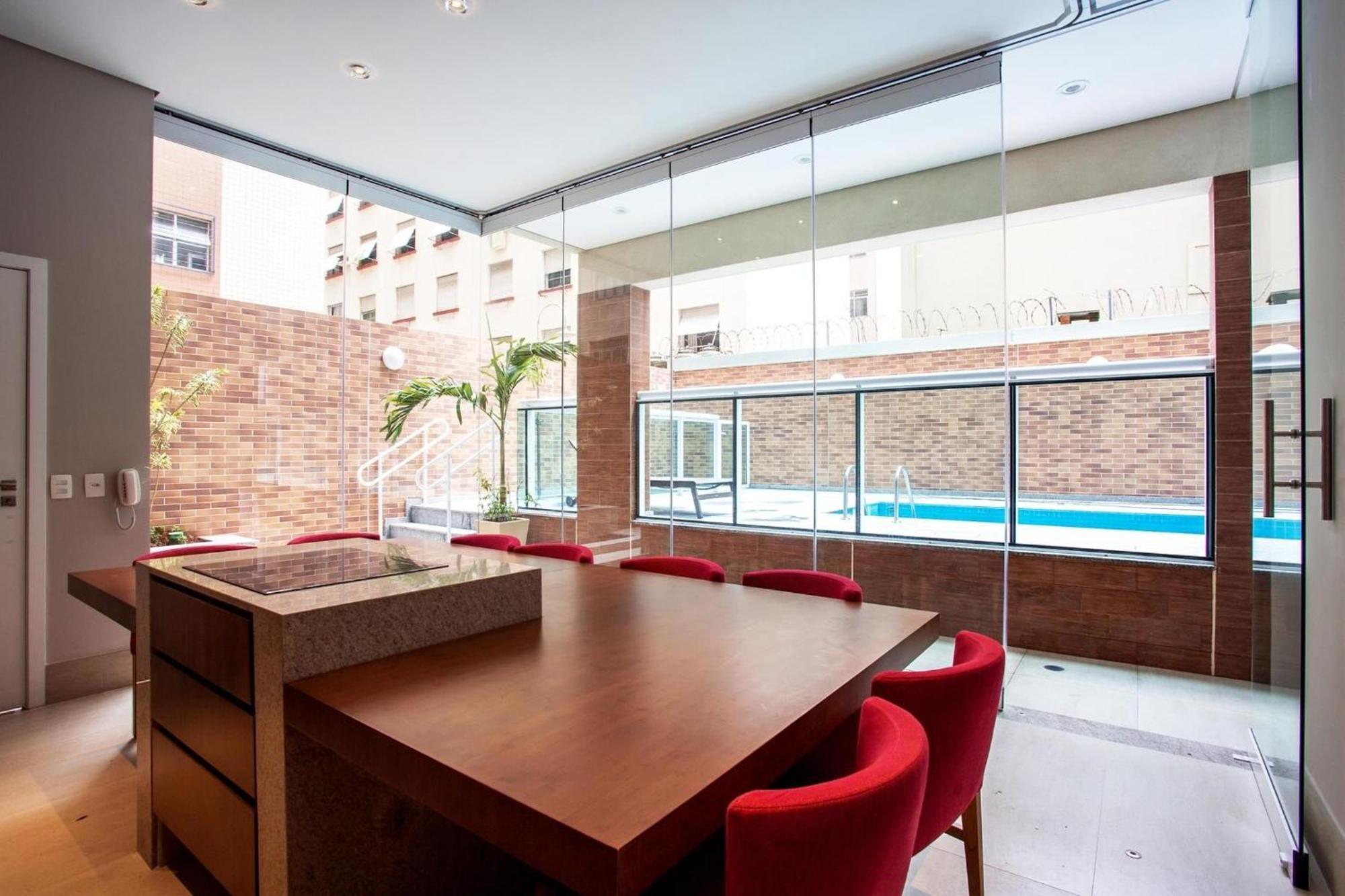 산토스 Residencial Estanconfor Com Vista Mar 2 Ac E Garagem 아파트 외부 사진