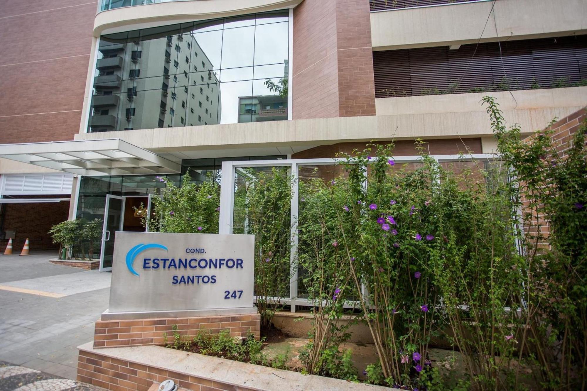 산토스 Residencial Estanconfor Com Vista Mar 2 Ac E Garagem 아파트 외부 사진