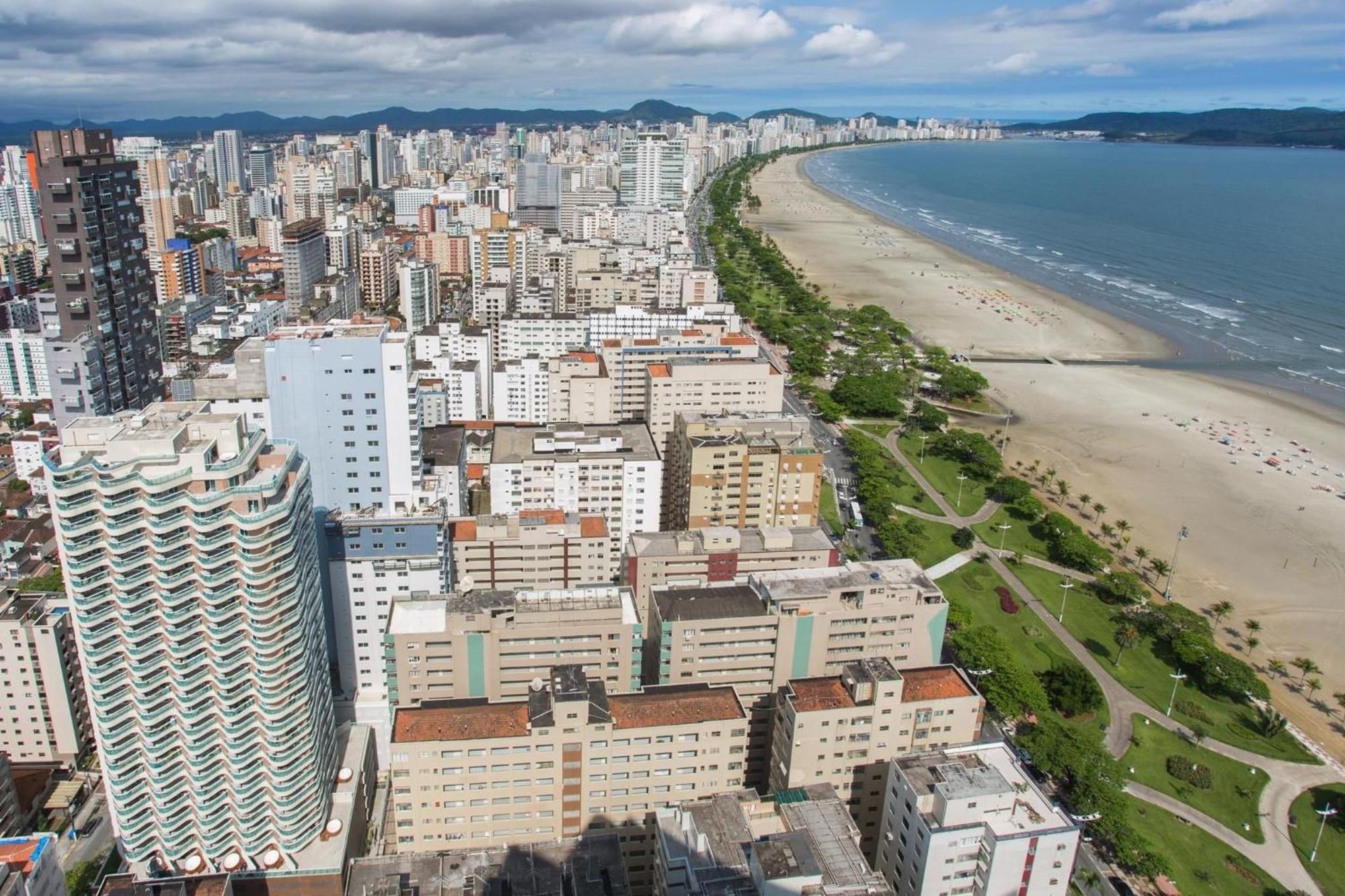 산토스 Residencial Estanconfor Com Vista Mar 2 Ac E Garagem 아파트 외부 사진
