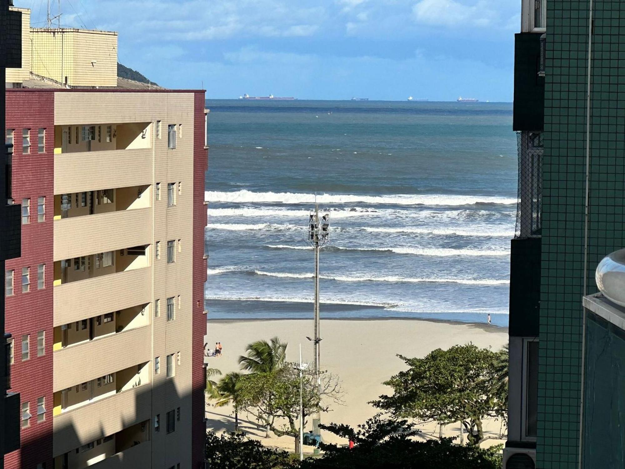 산토스 Residencial Estanconfor Com Vista Mar 2 Ac E Garagem 아파트 외부 사진